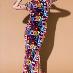 Dressed in LALA Vibrant Patchwork Maxi Dress